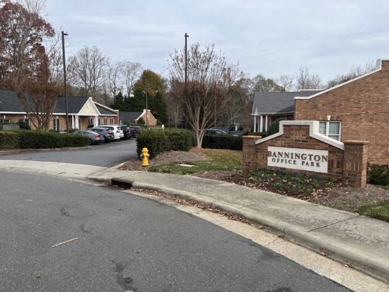 Collins Price PLLC Charlotte Disability Lawyers Office is pictured in the Bannington Office Park in Charlotte, NC.