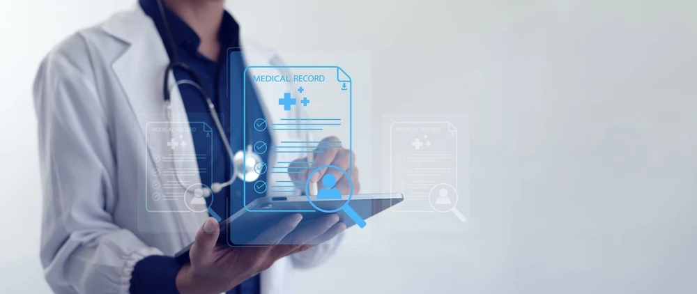 A picture of an online records database accompanying a blog post titled - "What Medical Evidence Does Social Security Need for a Disability Claim in North Carolina?"